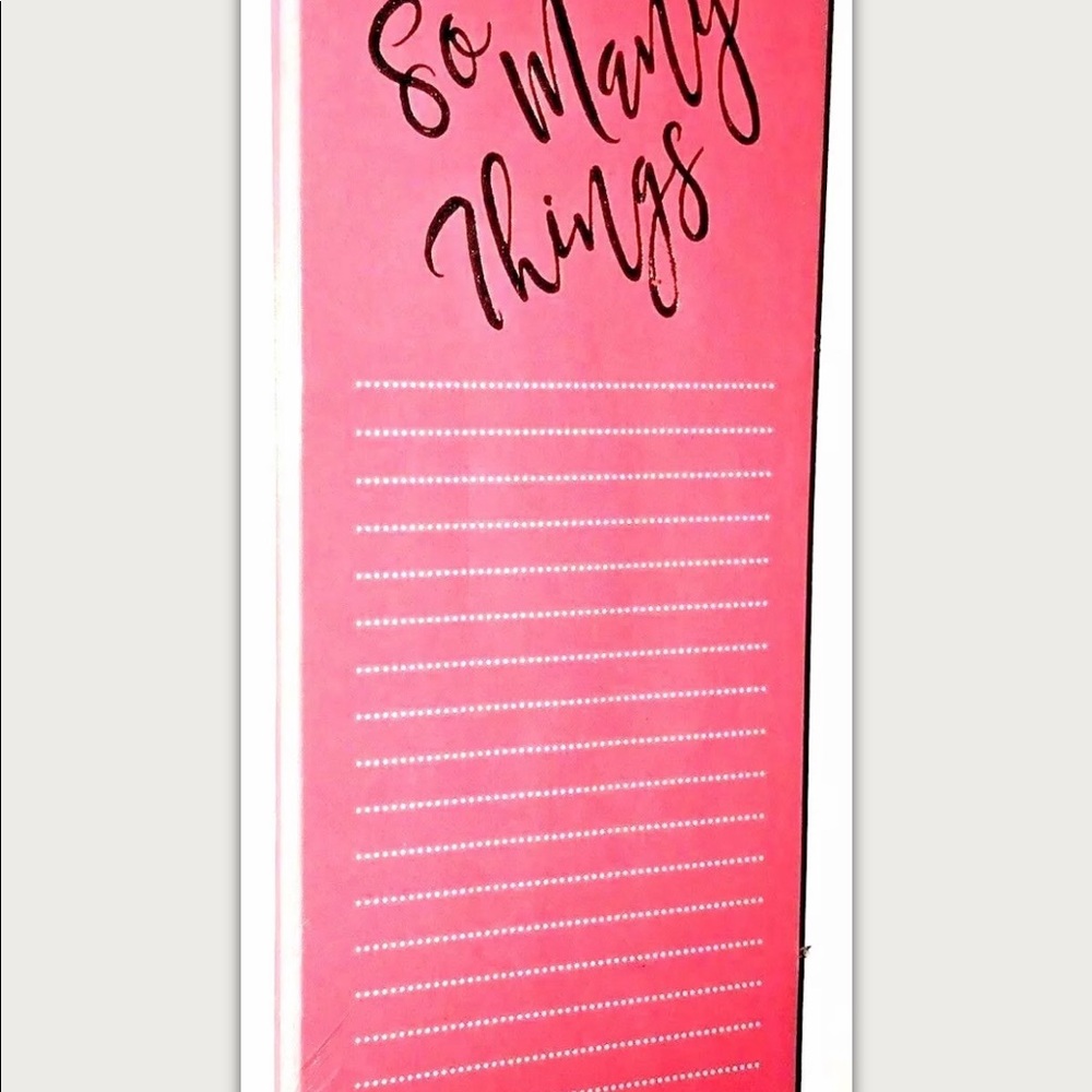 New Pink Lined Pad of Paper “So Many Things”